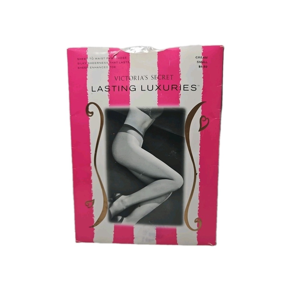 Victoria's‎ Secret Lasting Luxuries Sheer To Waist CREAM Pantyhose Size S Silky
